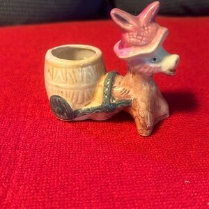 Vintage ceramic figure donkey 50s